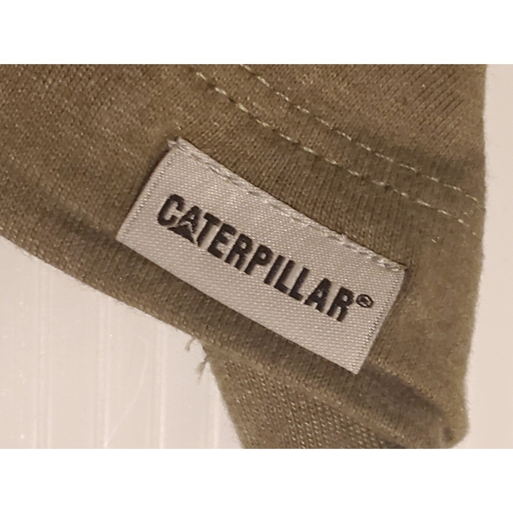 Mens Caterpillar Foundation Distressed Logo Large Quality T-Shirt Short Sleeved - Picture 4 of 5